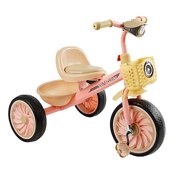 Велосипед триколісний дитячий (колеса EVA, фара з музикою та світлом, 2 кошики) Best Trike BS-34944 Рожевий