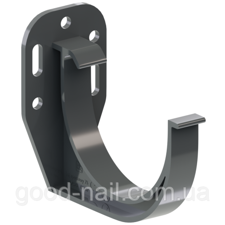 Кронштейн кріплення круглої ринви пластикової водостічної системи KROP 130\90мм, фото 1