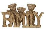 Статуетка керамічна Сім'я ведмедів Bear family 18х10,5 см BonaDi (K07-811)