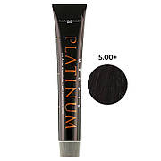 Професійна стійка крем-фарба для волосся Hipertin Platinum 5.00+ світло-каштановий інтенсивний 60 мл