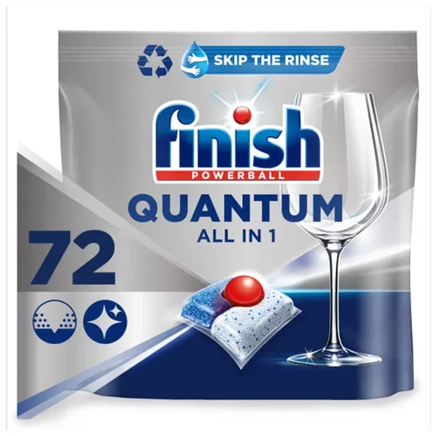 Засіб Finish Quantum All in1 72 капсули для посудомийних машин, фото 1