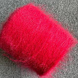 Пряжа мохер Quebec Lanificio dell Olivo для павутинок, 133 червоний злегка в малину, фото 3