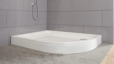Душовий піддон Aquanil DREAM 100х80х15 см акриловий асиметричний лівий зі знімною передньою панеллю