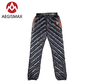 Теплые зимние ультралегкие брюки AEGISMAX с гусиным пухом 800 FP, для активного отдыха и труизма. XXL размер