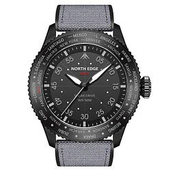 Чоловічий водостійкий тактичний годинник North Edge Mach New (Чорний)