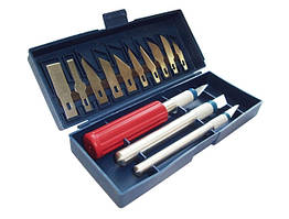 Набір скальпелів Prowest 13PC, 3 скальпеля + 10 дод. лез