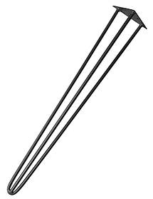 Ніжка шпилька для столу з металу 730 мм 1 шт Чорний