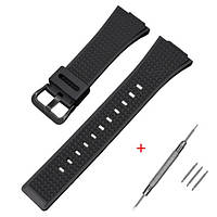 Ремінець для тактичних наручних годинників Casio G-Shock GA-100/110 Black BK чорного кольору для військових