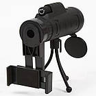 Монокуляр 40x60 з триногою та кліпсою для смартфону TELESCOPE KL-1040 / Монокль для телефону / Підзорна труба, фото 4