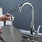 Насадка на кран з поворотом 360°, 3 режими, Water tap / Кухонний змішувач / Аератор на кран, фото 7