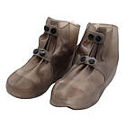 Бахіли від дощу (розмір 34-35), Коричневий / Водонепроникні чохли для взуття / Бахіли на взуття від дощу, фото 3