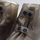 Бахіли від дощу (розмір 34-35), Коричневий / Водонепроникні чохли для взуття / Бахіли на взуття від дощу, фото 5