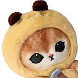 Мяка іграшка 35 см кіт у жовтому шапці, фото 2