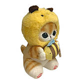 Мяка іграшка 35 см кіт у жовтому шапці, фото 3