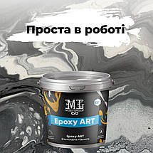 Епоксидна наливна підлога Epoxy ART 4.5 кг Біла, фото 6