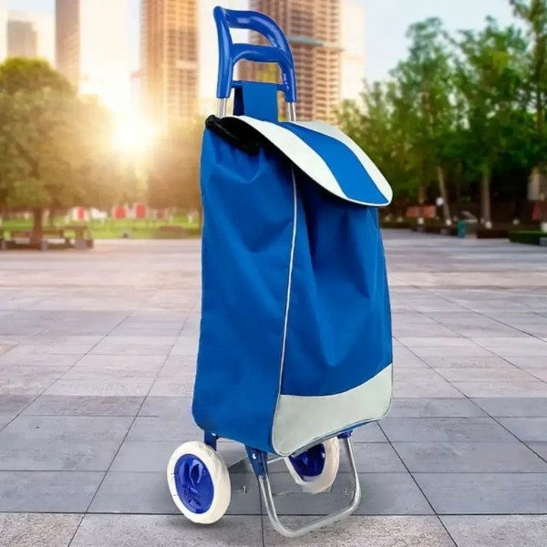 Сумка на коліщатках для покупок Trolley small Синя, фото 1