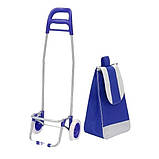 Сумка на коліщатках для покупок Trolley small Синя, фото 6