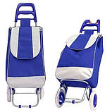 Сумка на коліщатках для покупок Trolley small Синя, фото 7