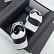 Жіночі білі шкіряні кросівки YSL чорні кеди Saint Laurent Court Classic SL/61, фото 7
