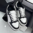 Жіночі білі шкіряні кросівки YSL чорні кеди Saint Laurent Court Classic SL/61, фото 10