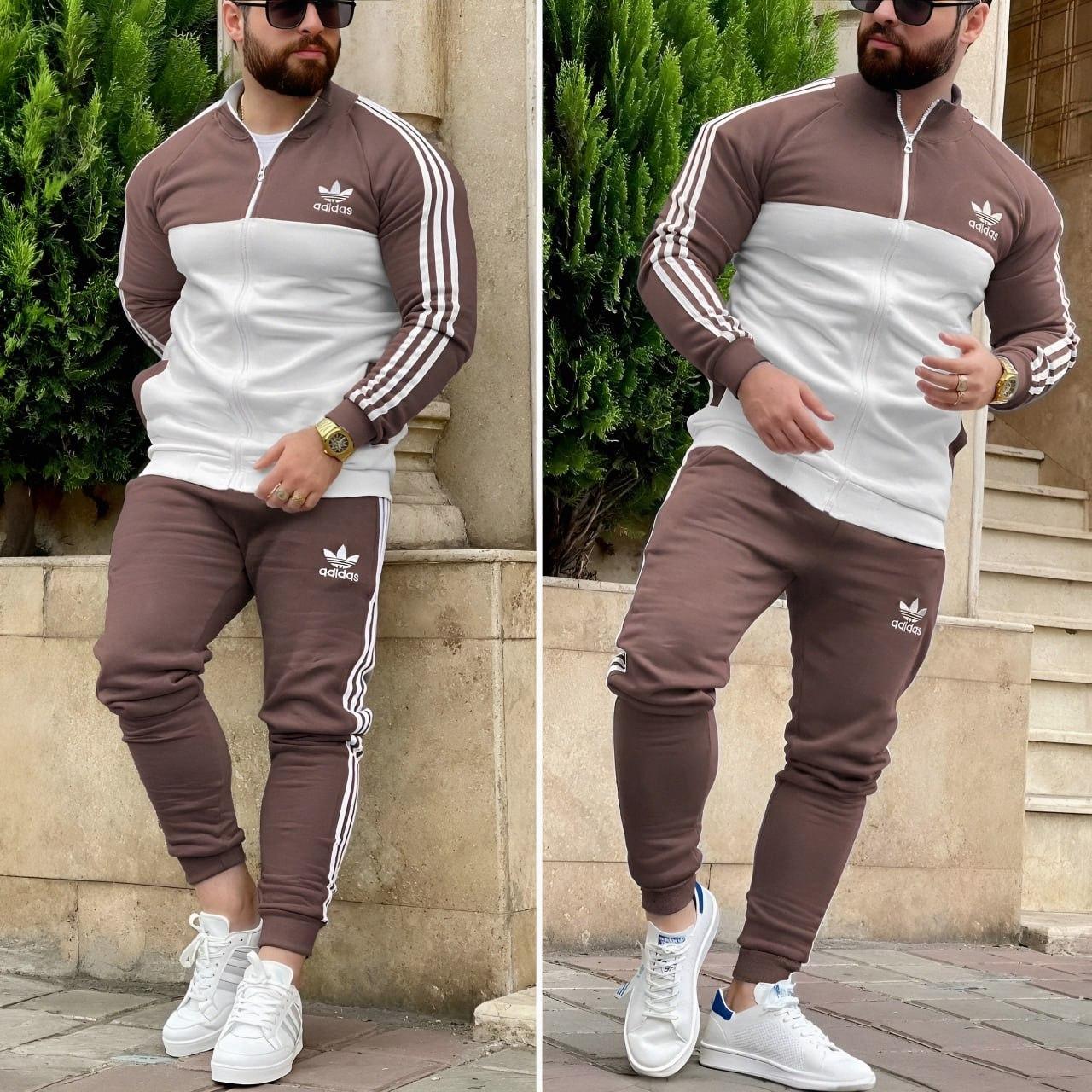 Чоловічий спортивний костюм Adidas весняний осінній олімпійка штани адидас мокко