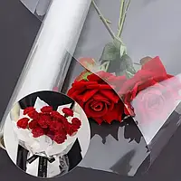 Плівка прозора для упаковки квітів 70 см 500 грам в рулоні декоративна пропіленова упаковка для букетів