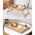 Столик для сніданку Ruhhy 25052 бамбуковий столик для сніданків у ліжко з функцією для ноутбука!, фото 5