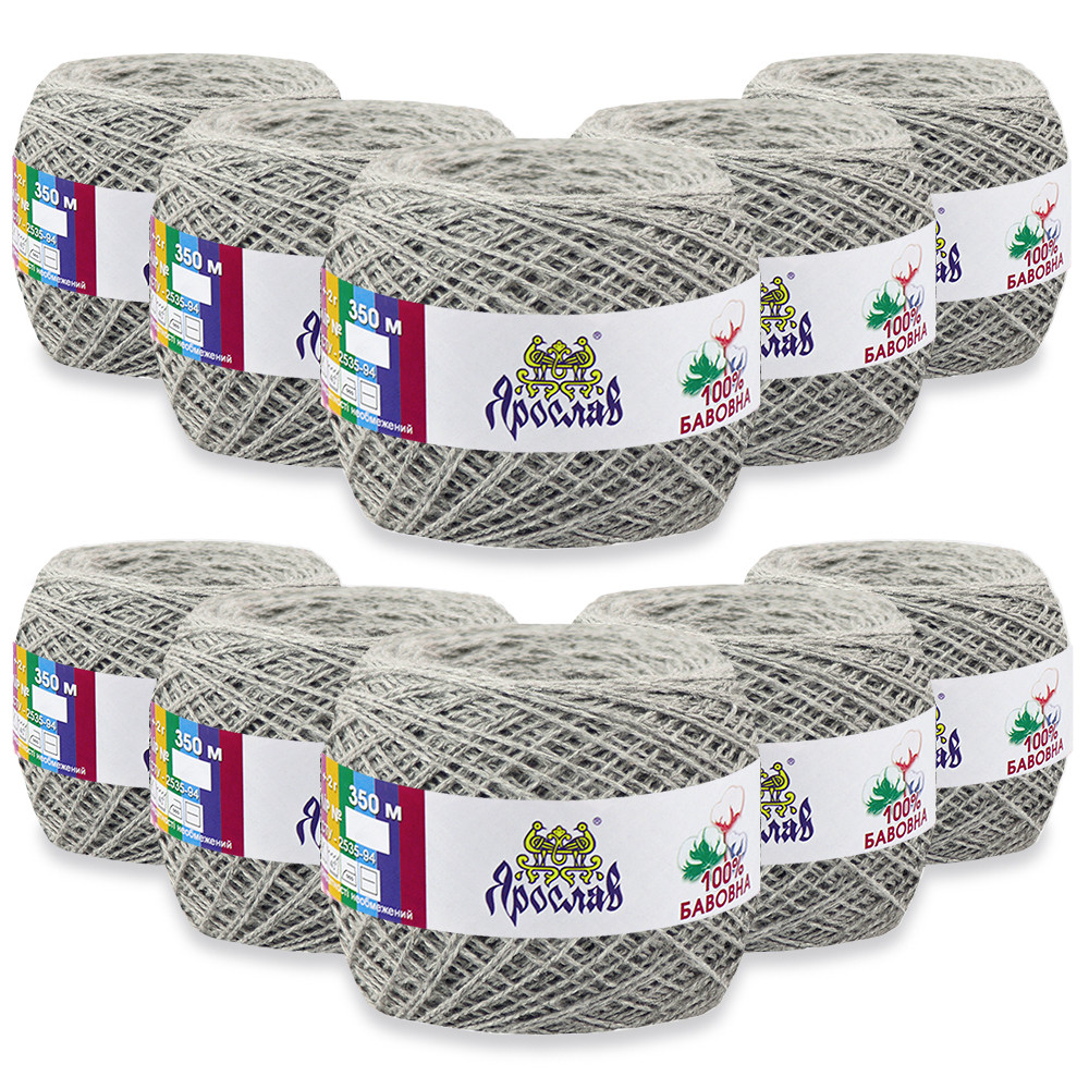 Упаковка Ярослав Бавовна14/2, Сіра No109, 10 шт., фото 1