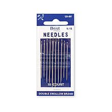 Набір голок для ручного шиття із золотим вушком, 10шт, (120-081), Best