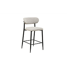 Стілець напівбарний B-160 Натуральний-тканина букле+Чорний-метал Vetro Mebel