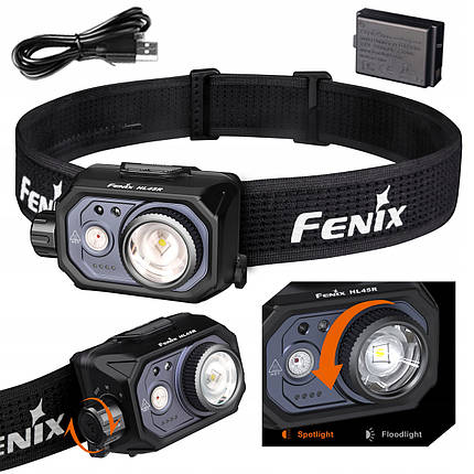 Налобний ліхтар Fenix HL45R Led | 1000 лм, фокусування променю, безконтактний датчик керування жестами, фото 1