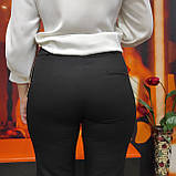 Брюки жіночі класичні звужені 48 чорні, фото 6