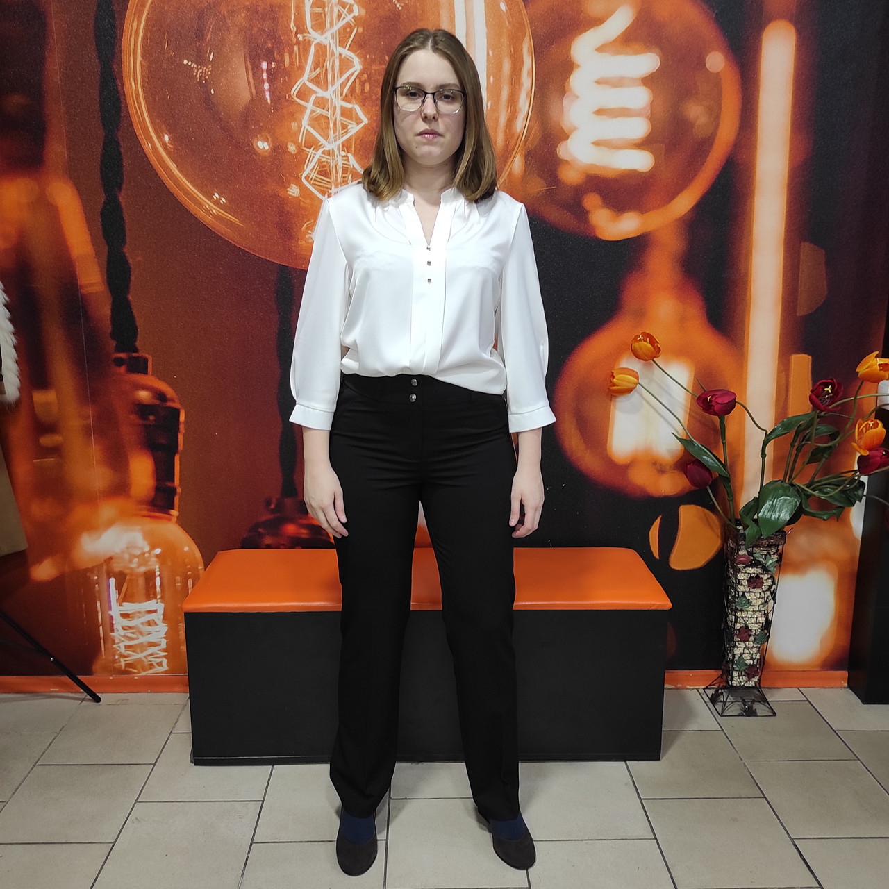 Брюки жіночі класичні звужені 48 чорні, фото 1