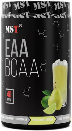 ВСАА + ЕАА амінокислоти MST BCAA EAA zero 520 г Груша-лайм, фото 1