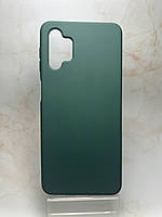 Чохол для Samsung Galaxy A23 2022 (A235F) із мікрофіброю оригінальний Silicone Case темно-зелений протиударний
