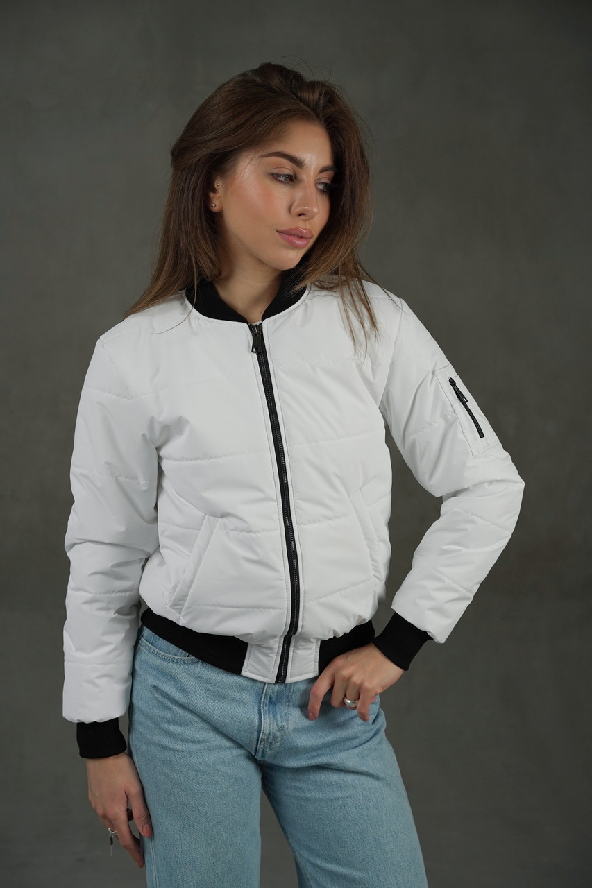 Жіноча демісезонна куртка модна S-XL білий