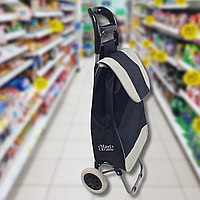 Господарська кравчучка на колесах, складана сумка-візок об'ємом 30 літрів TLH-200-Black