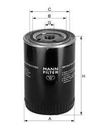 Фільтр масляний AUDI 100 AUDI 80 A4 A6 OCTAVIA A5 1U 1Z BORA GOLF2 BMW M10 M20 виробник Mann, фото 2