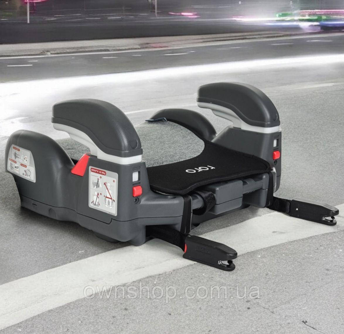 Дитячий бустер із ізофіксом El Camino ME 1144 RORO Isofix dark gray
