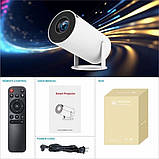 LED Проектор для дому портативний Смарт з WiFi, Bluetooth, Android 11, IS-209 білий, 1280х720р, фото 10