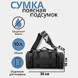 Універсальна тактична сумка – підсумок нагрудна поясна на MOLLE сумка з ременем на плече OJ-320 5 л, фото 9