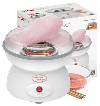 Апарат для приготування солодкої вати Clatronic ZWM 3478 — 500 Вт, Ø27 см, кварцовий нагрівач