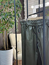 Шикарні жіночі штани, тканина "Еко-Шкіра" 46, 48, 50, 52, 54, 56 розмір 46, фото 3