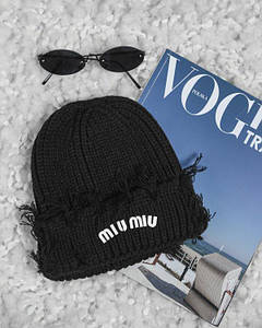 Жіноча шапка Míu Míu black ВТ0565