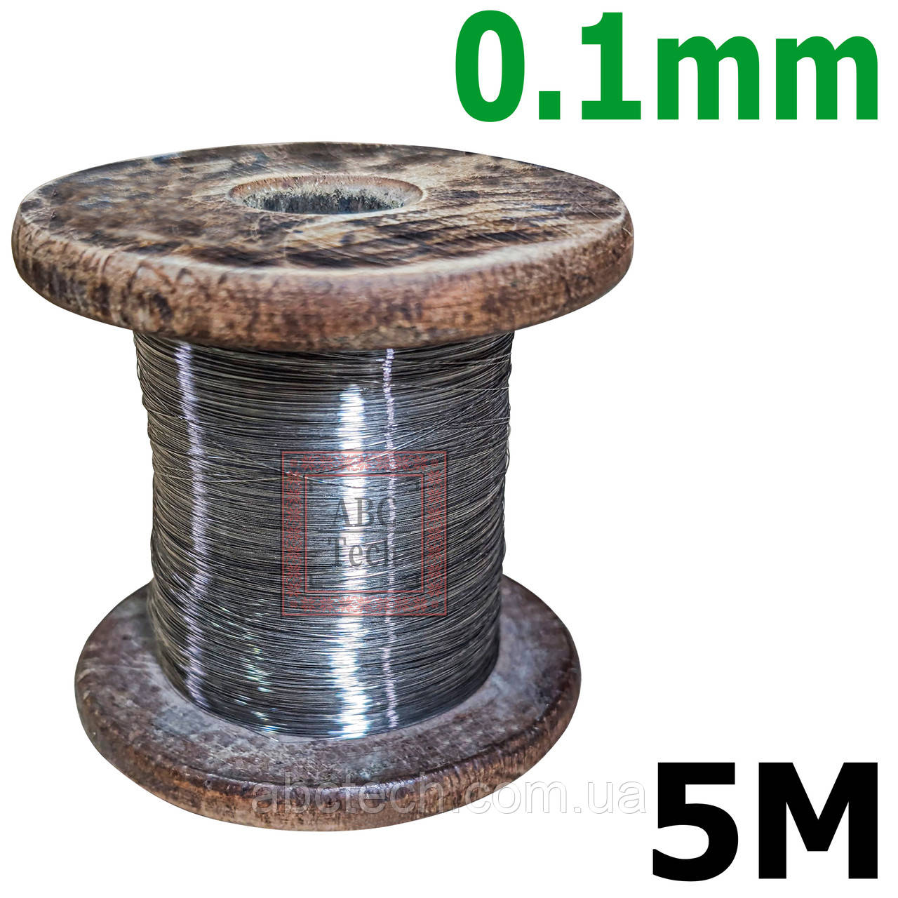Ніхромова струна 0.1 мм Моток ніхрома 5 метрів Змінний нагрівальний елемент пайчика Нікельхром нитка Х20Н80, фото 1
