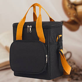 Термосумка для обідів з плечовим ременем універсальна сумка холодильник для ланчів подорожей пікніків
