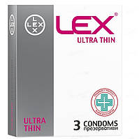 Презервативи Lex Ultra thin ультратонкі, 3 штуки
