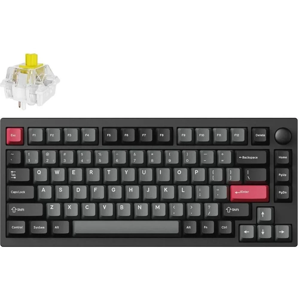 Клавіатура Lemokey P1P-M4-UA RGB Carbon Black Switch Keychron Super Banana (EN/UKR)