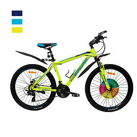 Велосипед SPARK FORESTER (колеса - 26", сталева рама - 17") перемикачі SHIMANO, Жовтий