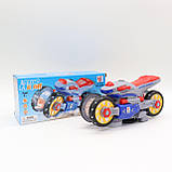 Інтерактивна танцююча іграшка Мотоцикл 23см з підсвіткою, від батарейок, YJ388 / Музична іграшка квадроцикл, фото 10